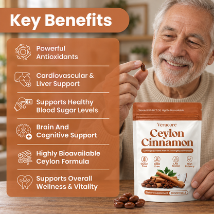 Ceylon Cinnamon 7200MG Equivalent with MCT Oil